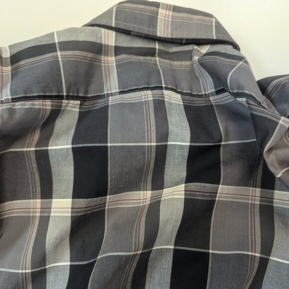 Cremieux Collection Size Large Plaid Button Down Gray/Black - Picture 14 of 16